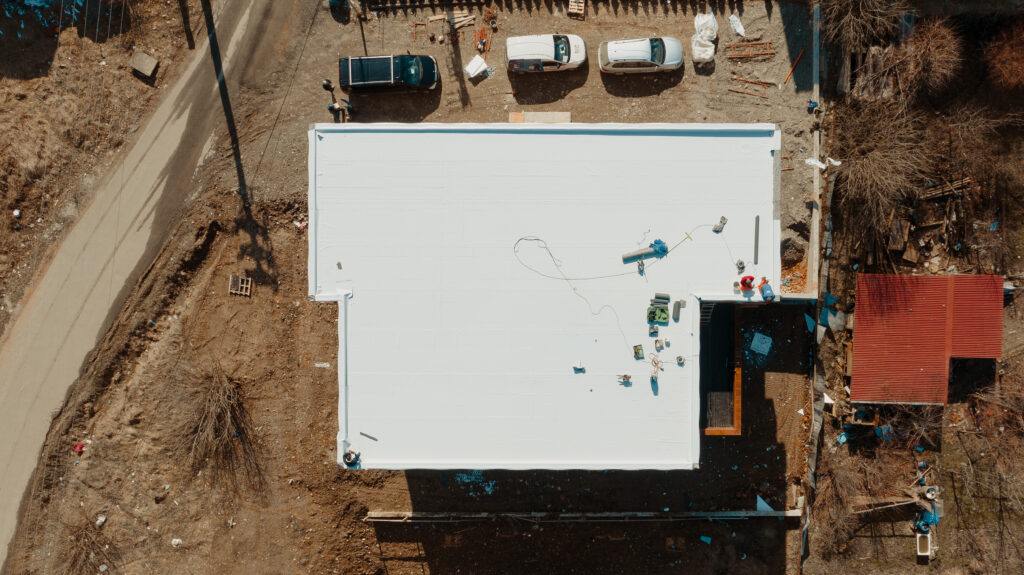 commercial flat roof installation
